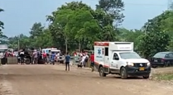 Protestas vereda Montería Ambato. 