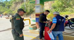 Operativos sorpresa adelantan las autoridades a las estaciones de combustible de Ocaña. / Cortesía.