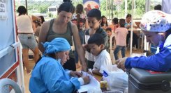 Migrantes venezolanos participan en jornada de salud en Cúcuta