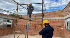 Los daños ocasionados por el vendaval en los techos de la institución educativa La Salle de Ocaña fueron reparados./ Foto: Cortesía.