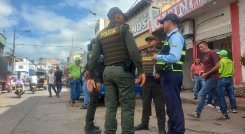 Los comerciantes de la plaza de mercado de Ocaña, los más afectados./ Foto Cortesía