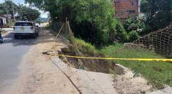 Moradores del barrio El Ramal solicitan celeridad en los trabajos de recuperación de la arteria vial. / Foto: Cortesía