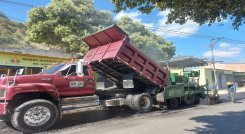 Voceros cívicos cuestionan la calidad de los trabajos adelantados a la entrada de Ocaña./Foto La Opinión