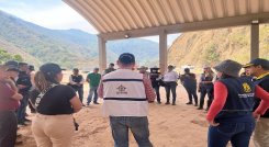 Las autoridades del Norte de Santander verificaron la situación generada por las lluvias en el sector El Tarrita./ Foto: Cortesía