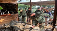 El programa Fe en Colombia del Ejército colombiano promueve la construcción de cocinas ecoeficientes en el Norte de Santander. /Foto: cortesía.