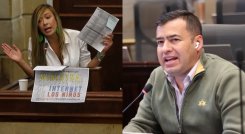 Jaime Raúl Salamanca y Katherine Miranda son los dos candidatos que estarán en disputa./Fotos archivo