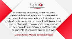 La dictadura de Maduro perpetúa el fraude