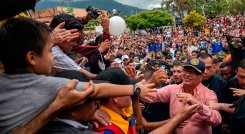 Gustavo Petro fue el primer presidente en Visitar El Tarra./Foto archivo