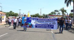 Marcha de docentes en Norte de Santander. / Foto: Cortesía / La Opinión 