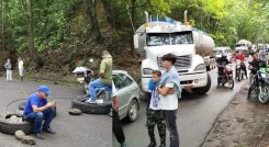 Bloqueo en Sardinata, foto tomada de redes sociales