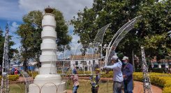 La Alcaldía de Ocaña propuso un alumbrado navideño más sobrio y sencillo, antes que gastar millones de pesos. Foto Archivo La Opinión