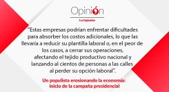 Un populista erosionando la economía: inicio de la campaña presidencial