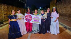 Cada una mujer representa a un personaje femenino de la independencia. / Foto: Cortesía.