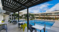 La hermosa piscina del Hotel Casino Internacional con una temperatura en su agua de 24 grados./Foto cortesía