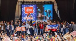 La marcha en favor de las reformas sociales tuvo una masiva respuesta./Foto Presidencia de la República