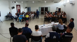 Reunión de autoridades en la cárcel de Cúcuta.