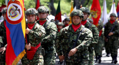 Desfile militar en Cúcuta.