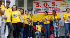 Madres protagonizaron plantón a las afueras de la Nueva Eps en Cúcuta.