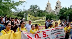 Las protestas contra el pésimo servicio de salud que están prestando las EPS aumentan cada día más/Foto Carlos Ramírez