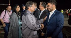 Petro llega a Brasil / Cortesía 