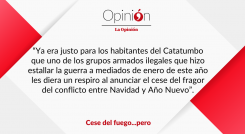 Cese del fuego...pero