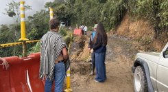 En el sitio San Pedro, de la vereda El Asilo, está ubicado el tramo crítico que obligó al cierre de la vía/Foto cortesía