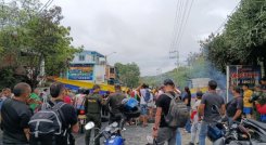 Protesta en la comuna 8.