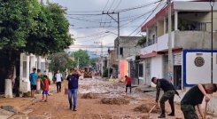 Barrio Chaparral tras las lluvias del martes