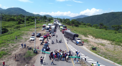 Bloqueos en vias nacionales. 