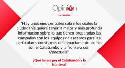 ¿Qué harán por el Catatumbo y la frontera?