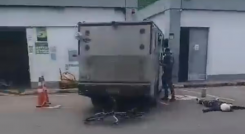 Carro de valores, Soacha. Foto:  Captura de video de X Portal La Verdad @portallaverdad_