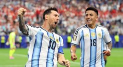 El mediapunta argentino Lionel Messi suma cinco goles en la presente Copa del Mundo y además es máximo artillero de todos los Mundiales con 18 tantos.