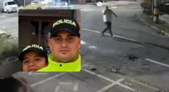 Policías asesinados en Medellín. Fotos: redes sociales - El Colombiano.