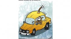 02-09-26 - Caricatura, Carro bomba de la muerte.