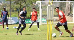 Jaime Peralta, Lucas Ríos y Mauricio Duarte, Cúcuta Deportivo. 
