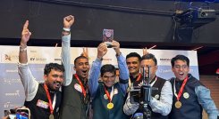 Esta es la delegación de la India, campeona mundial de tejo 2026.