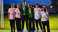  La pareja conformada por Giselle Dávila  y Andy Mendoza  (izquierda), le dio a Norte de Santander la medalla de plata en equipos mixtos de la categoría U-15.