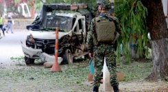 Atentado dinamitero en El Escobal: 4 policías y tres civiles heridos./Foto Carlos Ramírez