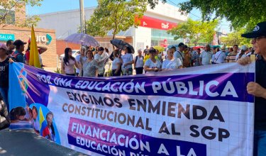 Docentes en movilización