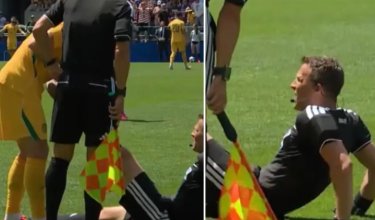 Árbitro lesionado Mundial 2026. Captura: redes sociales @Dsports. El Colombiano.