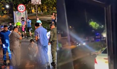 Mujer quedó gravemente herida tras ser arrollada por una motopatrulla de la Policía en Los Patios