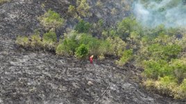 Incendio en Ocaña, corregimiento de Aguas Claras.