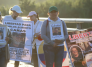 Protesta de familiares de colombianos presos. 