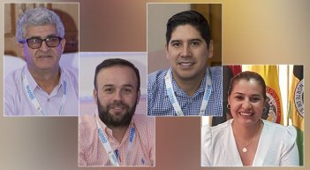 Antonio José Marín, alcalde de San Cayetano, José Luis Duarte C., alcalde de Chinácota, Wilden Fabián Capacho, alcalde de Labateca, Corina Durán, alcaldesa de Tibú