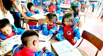 Los niños u’wa empiezan el año escolar de manera presencial y sin casos de COVID-19. / Foto: Cortesía.