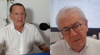 Jaime Vásquez (izquierda) sostuvo que el alcalde ha faltado a las promesas promulgadas en su época de campaña electoral. El alcalde Jairo Yáñez, afirmó que el mecanismo de participación ciudadana es patrocinado por maquinarias políticas. / Foto: CNE