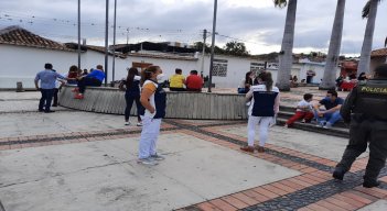 Escuadrón Móvil Anti-COVID recorre las calles del municipio.  / Foto: Cortesía 