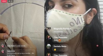 Tejido por medio de las redes sociales.