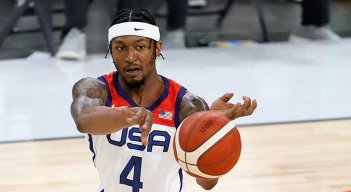 El escolta Bradley Beal, segundo máximo anotador de la temporada de la NBA