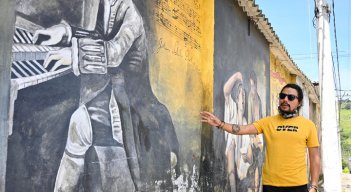 Diego Armando Barajas Vera ha sido el impulsor de los seis Encuentros de Muralismo en Chinácota. / Foto: Archivo